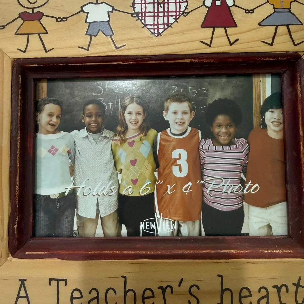 Teacher Photo Frame 6x4 Wood Kids Classroom Quote Decor Farmhouse Kitschy School
